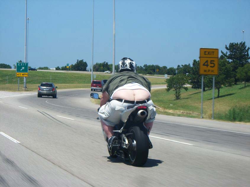Fat Ass On Motorcycle 97
